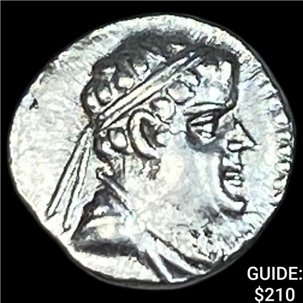 Bactria Eukratides I 170-145 BC SIlver Obol CHOICE AU