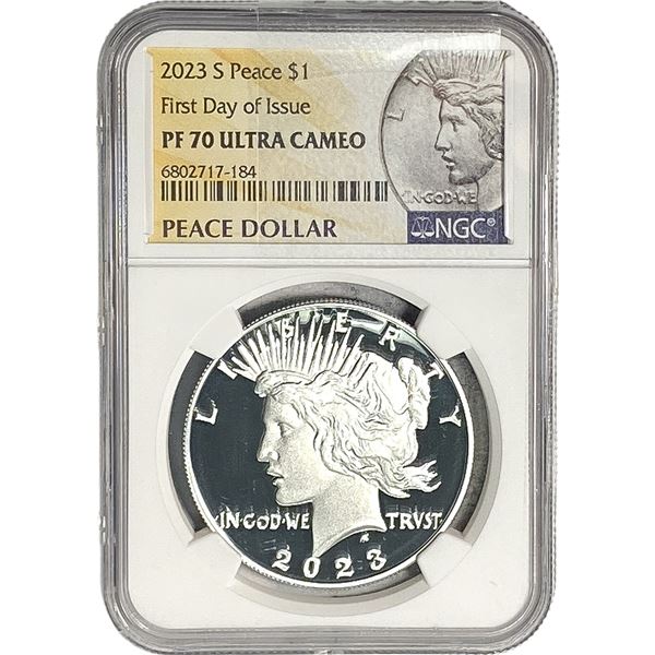 2023-S Silver Peace Dollar NGC PF70 Ultra Cameo