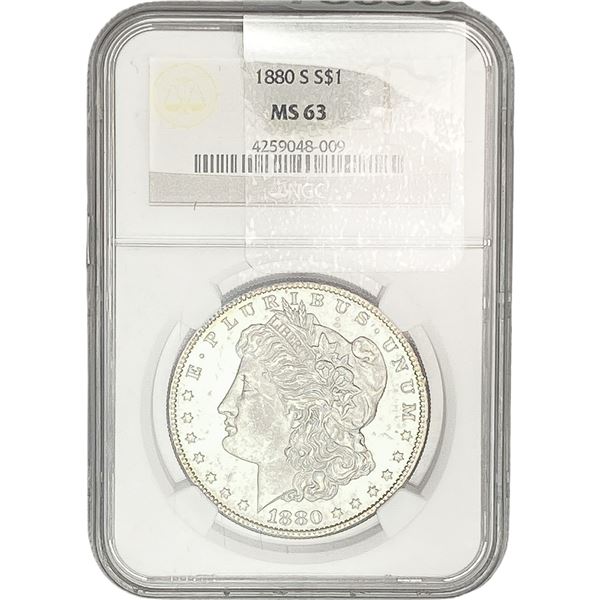 1880-S Morgan Silver Dollar NGC MS63