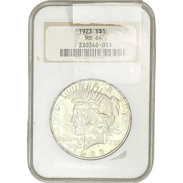 1923 Silver Peace Dollar NGC MS64