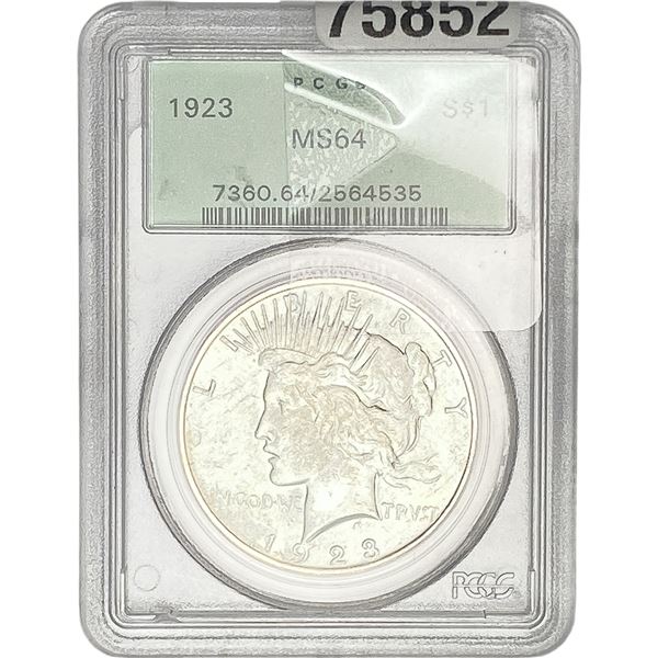 1923 Silver Peace Dollar PCGS MS64