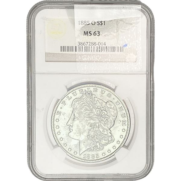 1885-O Morgan Silver Dollar NGC MS63
