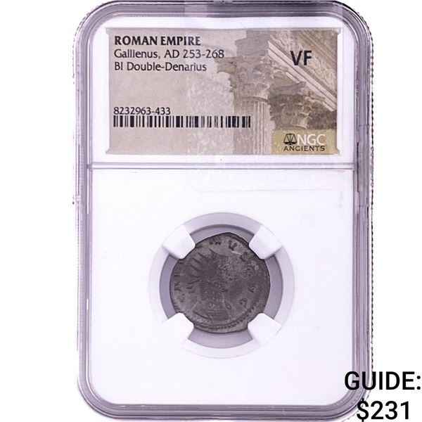 Roman Gallienus, AD 253-268 BI Double-Denarius NGC VF