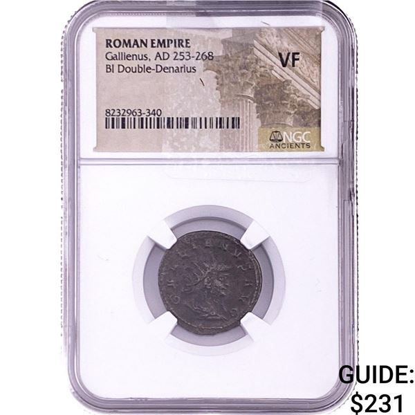 Roman Gallienus, AD 253-268 BI Double-Denarius NGC VF