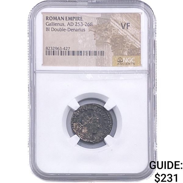 Roman Gallienus, AD 253-268 BI Double-Denarius NGC VF