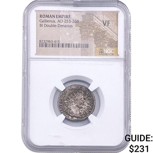 Roman Gallienus, AD 253-268 BI Double-Denarius NGC VF