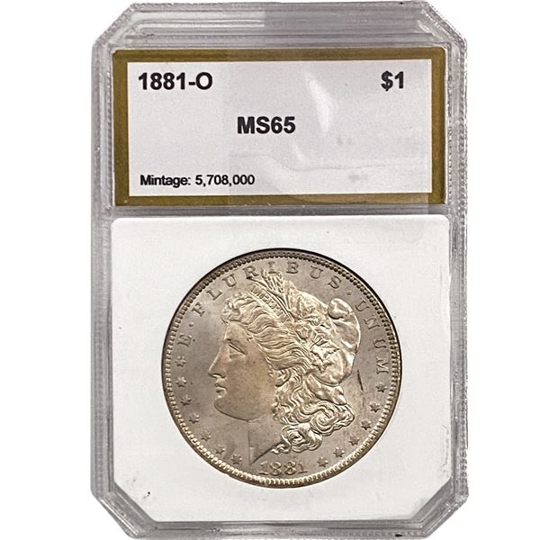1881-O Morgan Silver Dollar PCI MS65