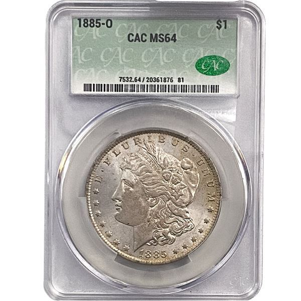 1885-O Morgan Silver Dollar CAC MS64