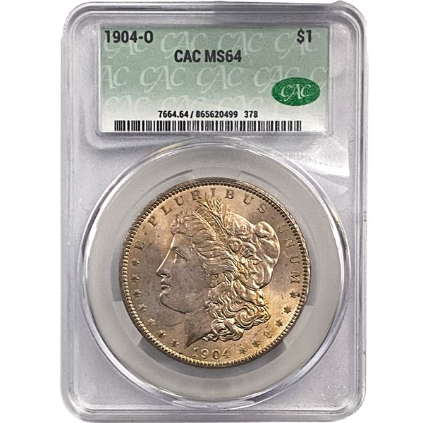 1904-O Morgan Silver Dollar CAC MS64