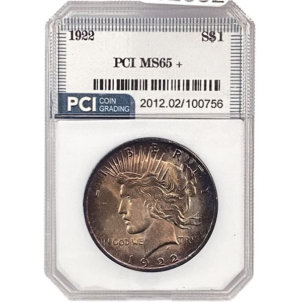 1922 Silver Peace Dollar PCI MS65+