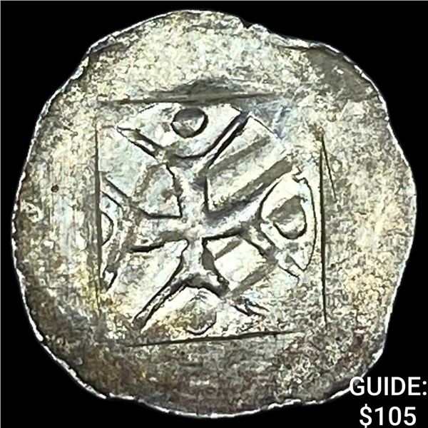 1250-1300 Germany SIlver Hand Heller NEARLY UNCIRCULATED