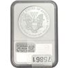 Image 2 : 2001 Silver Eagle NGC MS69 20th Anniv.