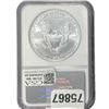 Image 2 : 2002 Silver Eagle NGC MS69 20th Anniv.