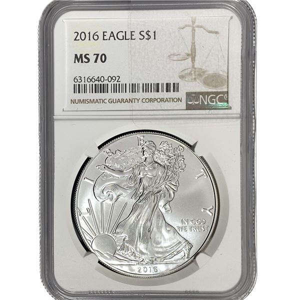 2016 Silver Eagle NGC MS70
