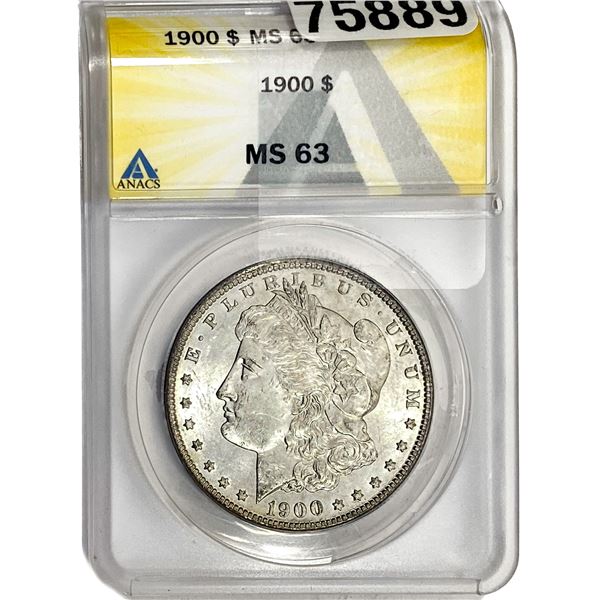 1900 Morgan Silver Dollar ANACS MS63