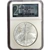 Image 1 : 2000 Silver Eagle NGC MS69 20th Anniv.