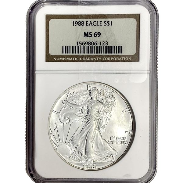 1988 Silver Eagle NGC MS69