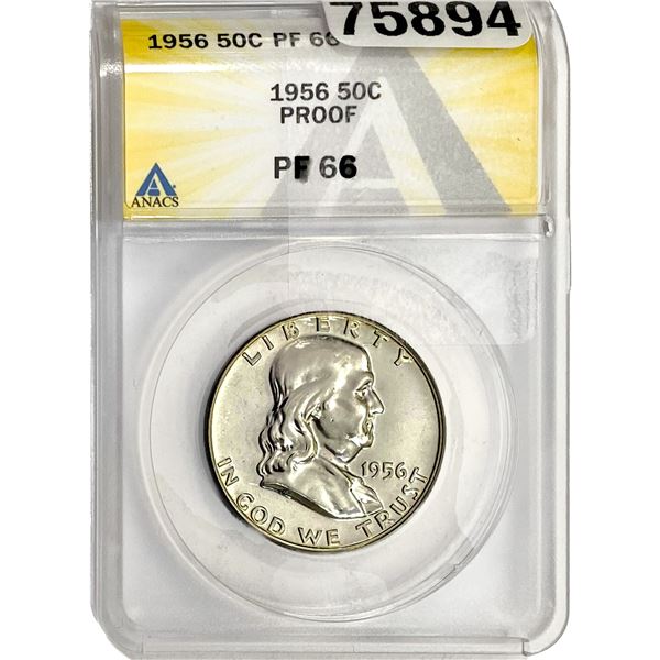 1956 Franklin Half Dollar ANACS PF66
