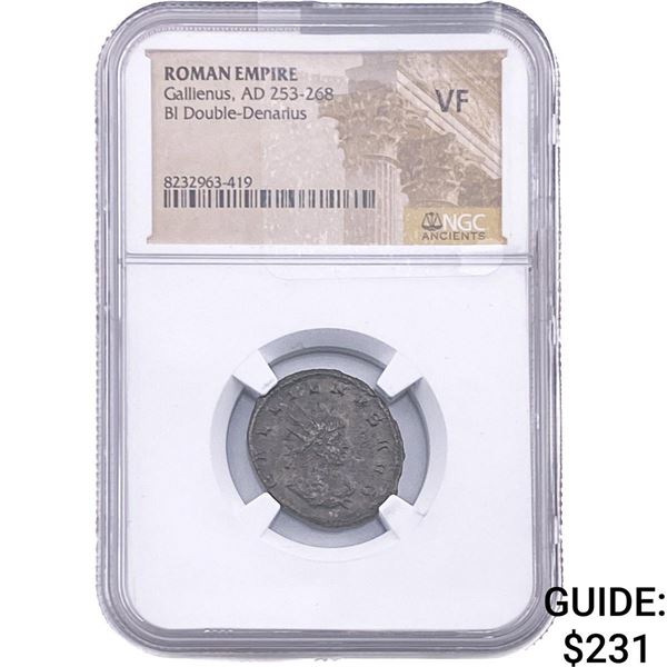 Roman Gallienus, AD 253-268 BI Double-Denarius NGC VF