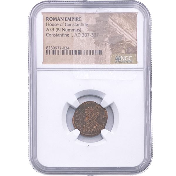 Roman House of Constantine AE3 (BI Nummus) NGC