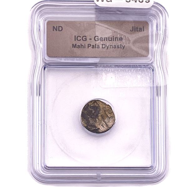Mahi Pala Dynasty Copper Jital ICG Genuine