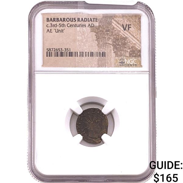 Barbarous Radiate 3rd-5th Cent AD Bronze Unit  VF