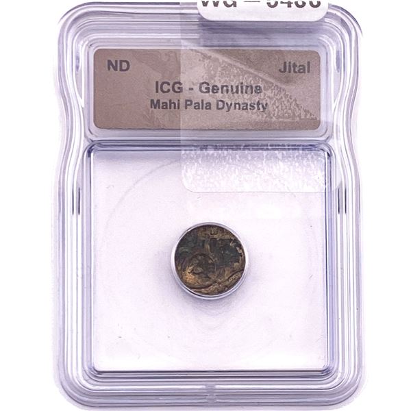 Mahi Pala Dynasty Copper Jital ICG Genuine