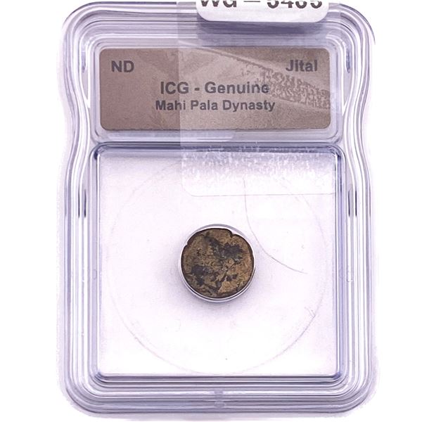 Mahi Pala Dynasty Copper Jital ICG Genuine
