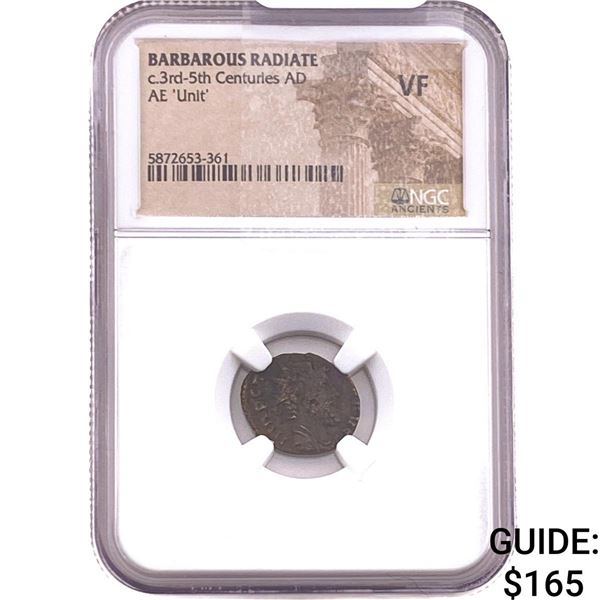 Barbarous Radiate 3rd-5th Cent AD Bronze Unit  VF