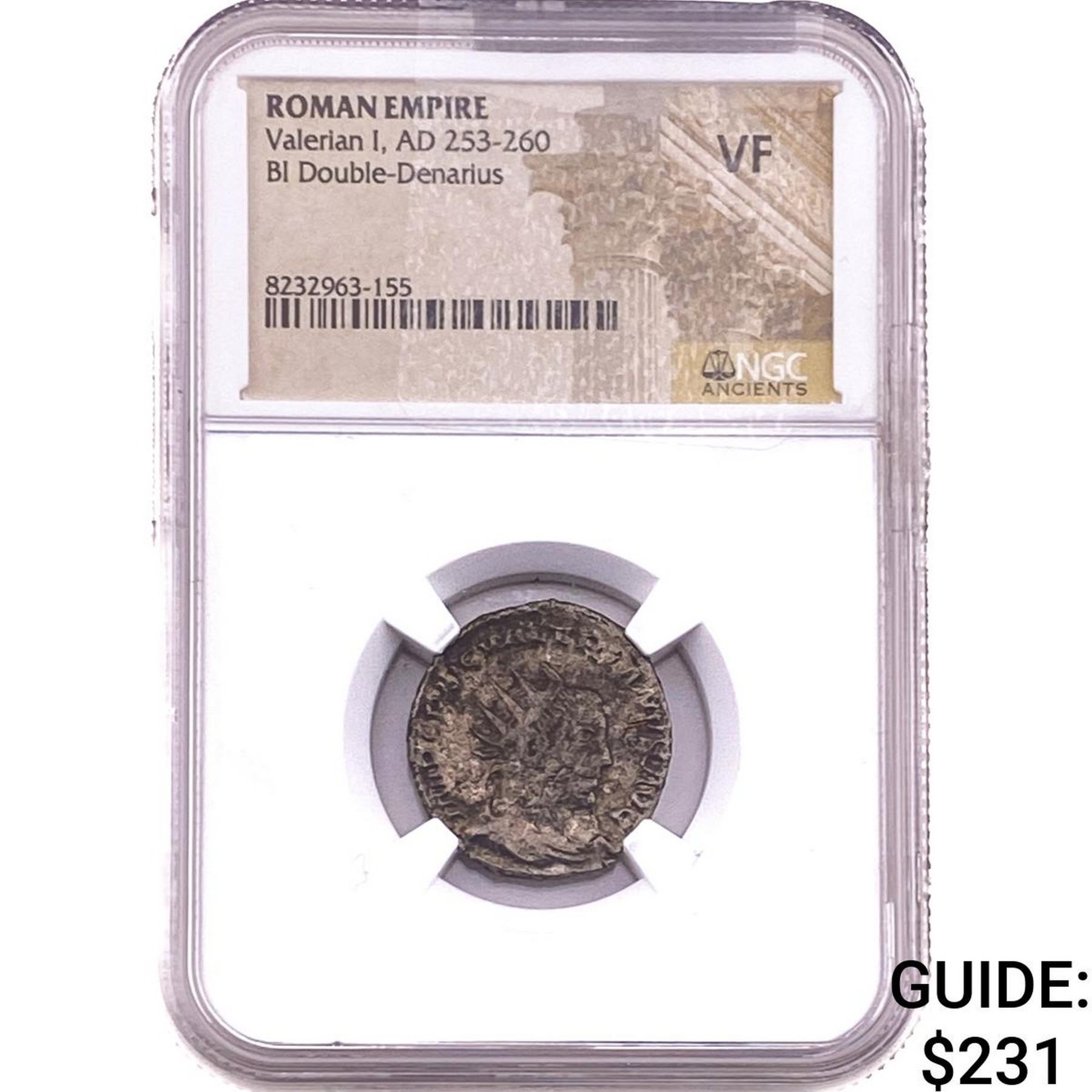 Roman Valerian I 253-260 AD BI Dnl-Denarius VF