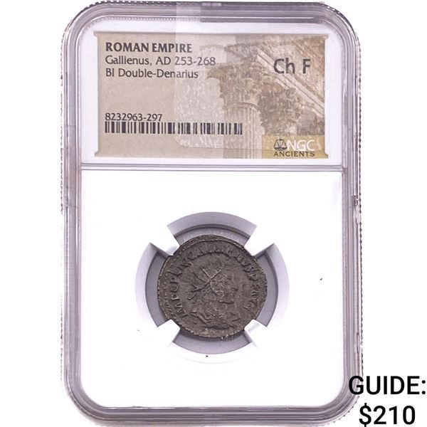 Roman Gallienus 253-268 AD BI Dbl-Denarius  ChF