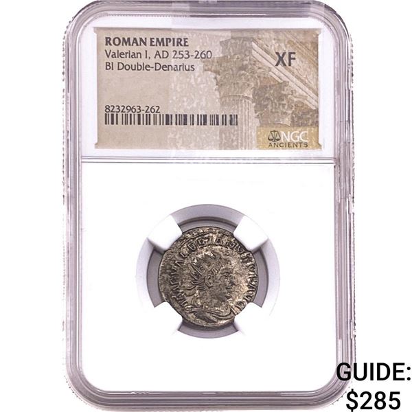 Roman Valerian I 253-260 AD BI Dnl-Denarius  XF