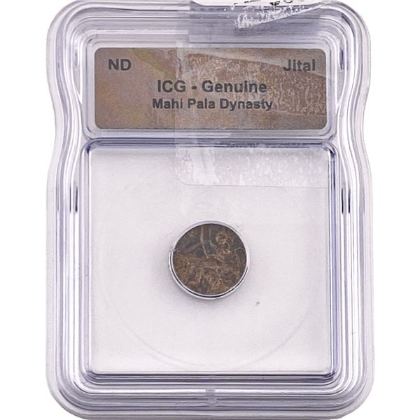 Mahi Pala Dynasty Copper Jital ICG Genuine