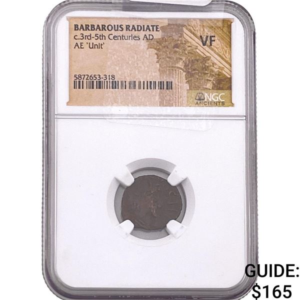 Barbarous Radiate 3rd-5th Cent AD Bronze Unit  VF