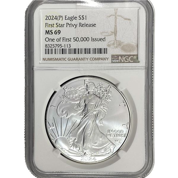 2024-(P) Silver Eagle NGC MS69