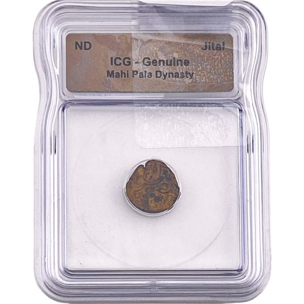 Mahi Pala Dynasty Copper Jital ICG Genuine