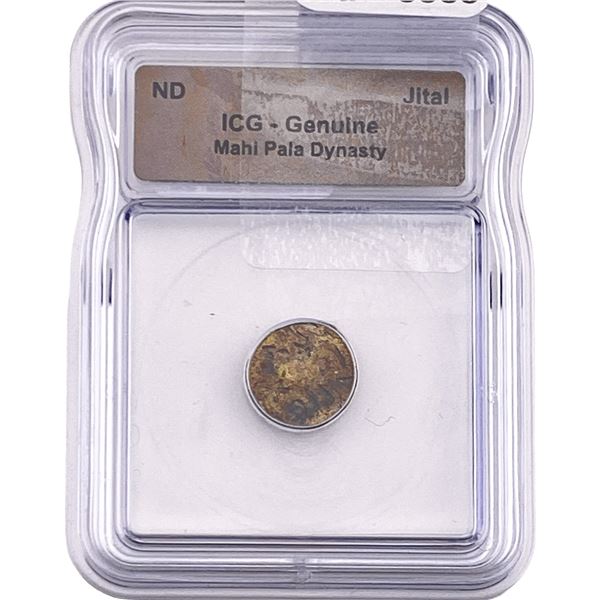 Mahi Pala Dynasty Copper Jital ICG Genuine