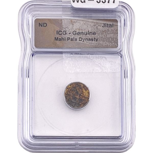 Mahi Pala Dynasty Copper Jital ICG Genuine