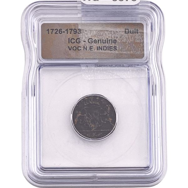 1726-1793 VOC N.E. Indies Bronze Duit ICG Genuine