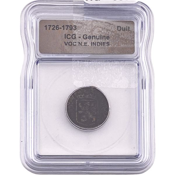 1726-1793 VOC N.E. Indies Bronze Duit ICG Genuine