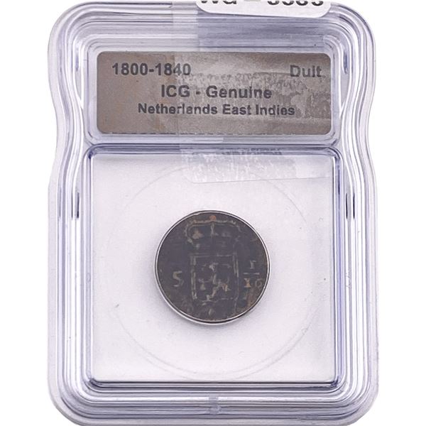 1800-1840 Netherlands East Indies Bronze Duit ICG Genuine