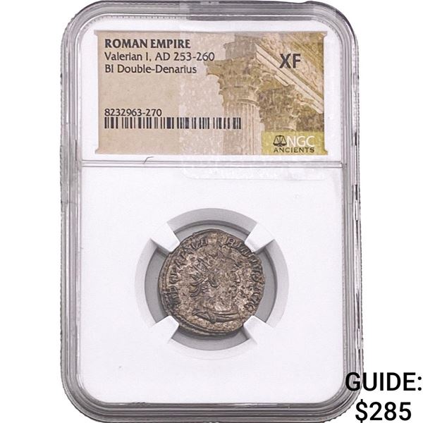 Roman Valerian I 253-260 AD BI Dbl-Denarius  XF