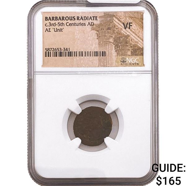 Barbarous Radiate 3rd-5th Cent AD Bronze Unit NGC
