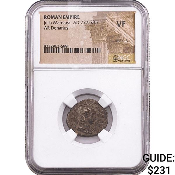 Roman Julia Mamaea 222-235 AD Silver Denarius NGC