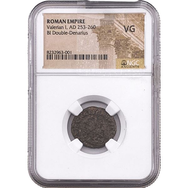Roman Valerian I 253-260 AD BI Dbl-Denarius NGC