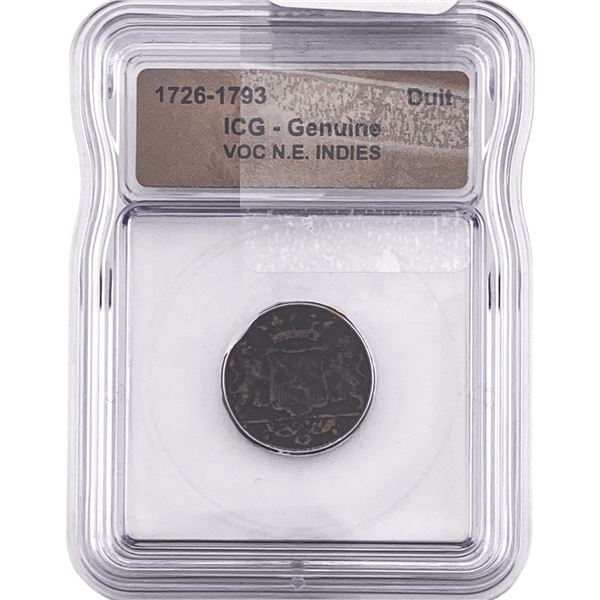 1726-1793 VOC N.E. Indies Duit ICG Genuine