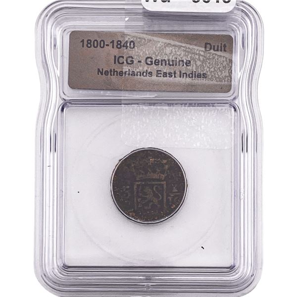 1800-1840 Netherlands East Indies Duit ICG Genuine
