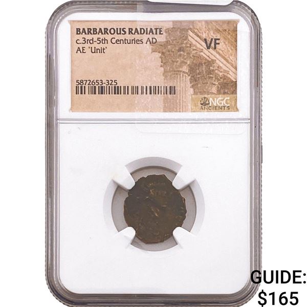Barbarous Radiate 3rd-5th Cent AD Bronze Unit NGC