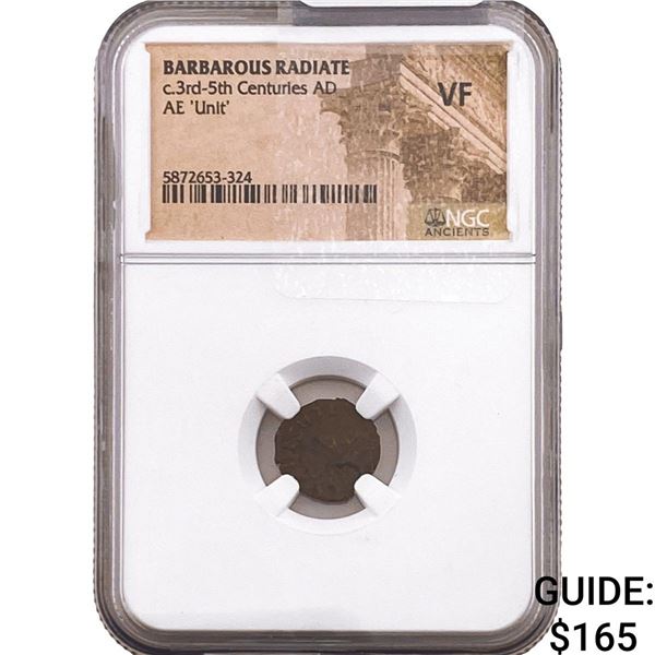 Barbarous Radiate 3rd-5th Cent AD Bronze Unit NGC