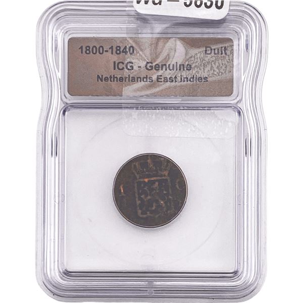 1800-1840 Netherlands East Indies Duit ICG Genuine